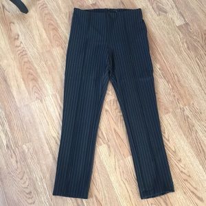 High Waisted Stretchy Pinstripe Pant Straight Leg